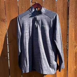 Eddie Bauer Purple Heather Men's Resolution Long Sleeve 1/4 Zip Size L